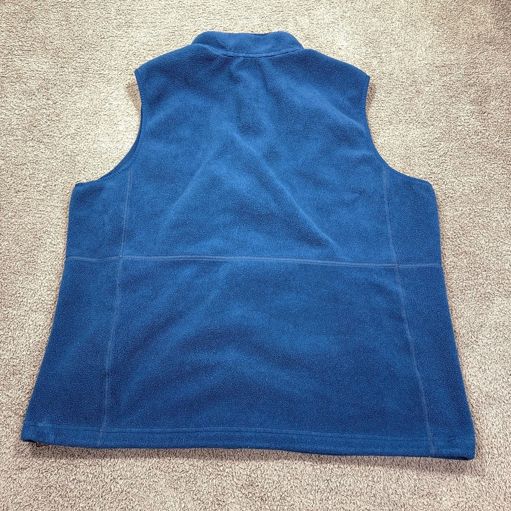 L.L.Bean Vest Mens 2XL Tall‎ Blue Fleece Full Zip Pockets Recycled Polyester - Picture 10 of 11